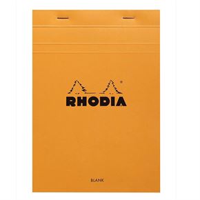 Rhodia Classic Üstten Zımbalı A5 Çizgisiz Defter Orange RT16000