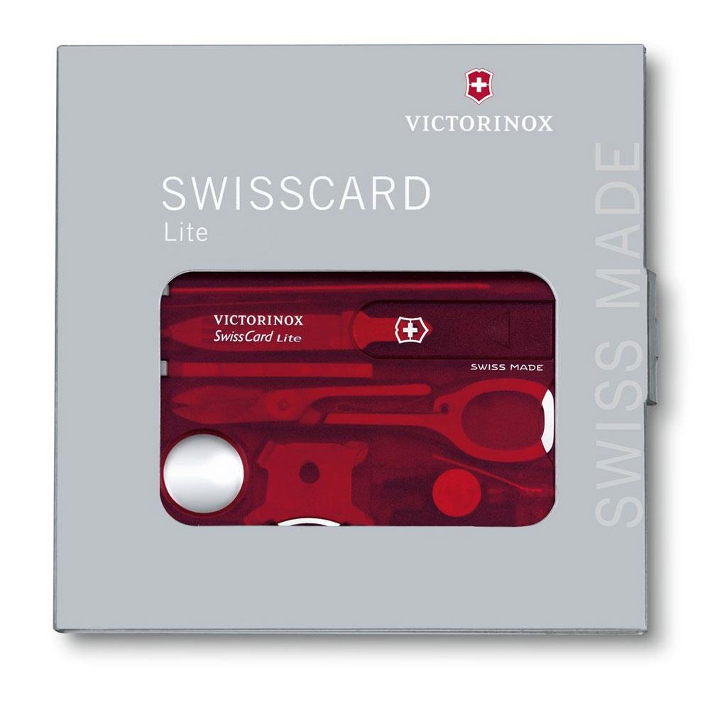 Victorinox Swisscard Lite Şeffaf Kırmızı 0.7300.T