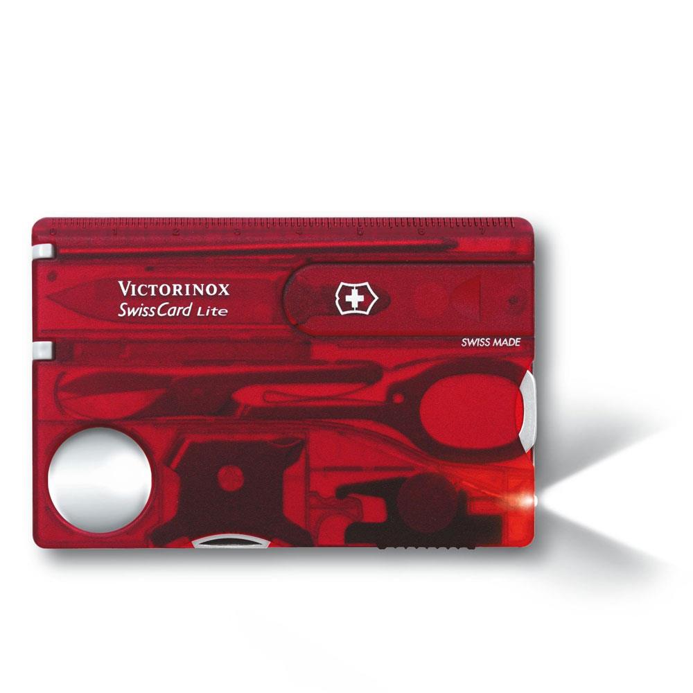 Victorinox Swisscard Lite Şeffaf Kırmızı 0.7300.T