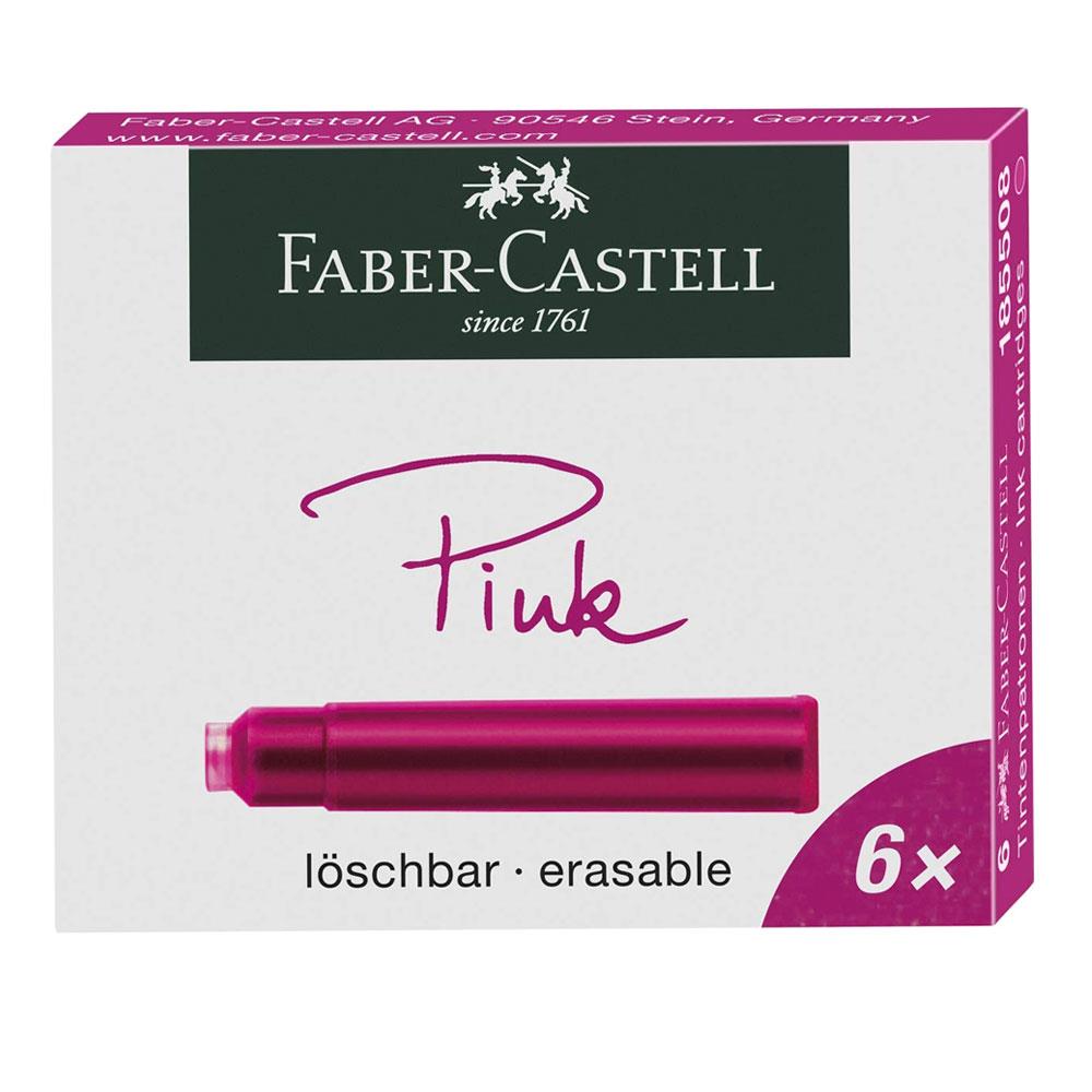 Faber Castell Dolma Kalem Kartuşu Pembe 6Lı 5050 185508