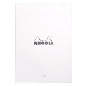 Rhodia Basic Üstten Zımbalı Bloknot A4 Çizgili BeyazKapak Ra18601