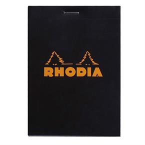 Rhodia Classic Üstten Zımbalı 8,5x12 Kareli Defter Black 122009C