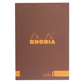 Rhodia Color Üstten Zımbalı A5 Çizgili Defter Chocolate 16963C