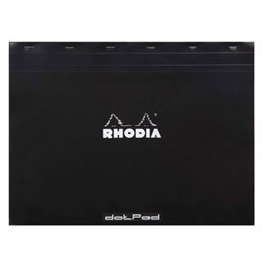 Rhodia Classic Üstten Zımbalı A3 Noktalı Defter Black RA38559