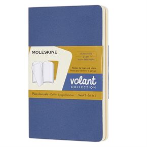 Moleskine Volant Journals Çizgisiz Defter 9x14 Forget Blue/Amber Yellow