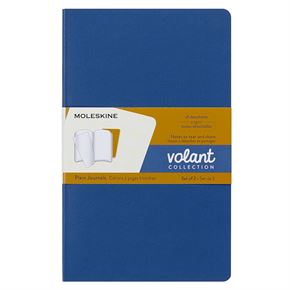 Moleskine Volant Journals Çizgisiz Defter 13x21 Forget Blue-Amber Yellow QP723B41M17