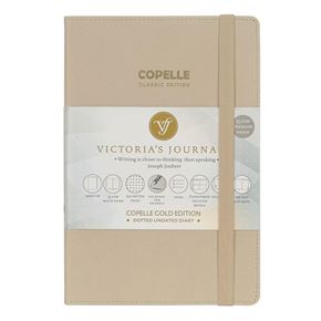 Victoria s Journals Copelle Gold Bujo 14x20 Noktalı Defter Bej 5503